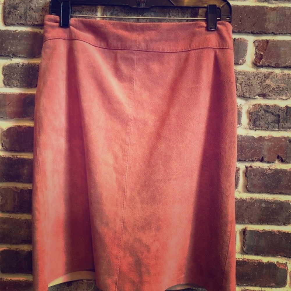 Dusty Rose Suede Skirt